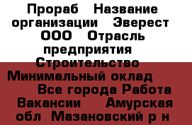 Прораб › Название организации ­ Эверест, ООО › Отрасль предприятия ­ Строительство › Минимальный оклад ­ 80 000 - Все города Работа » Вакансии   . Амурская обл.,Мазановский р-н